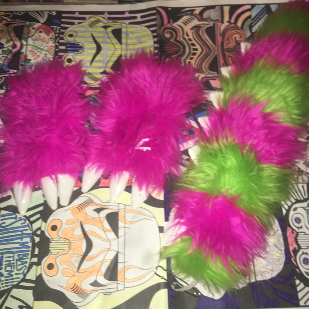 Halloween claws and tails of monster